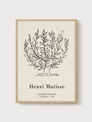 Henri Matisse Print poster in oak frame