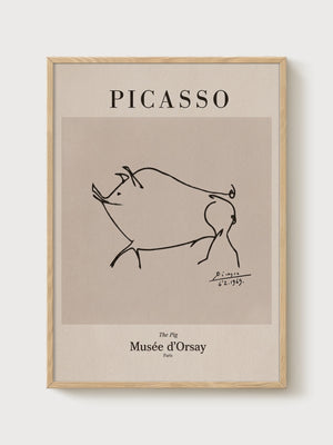 Picasso Poster poster in oak frame