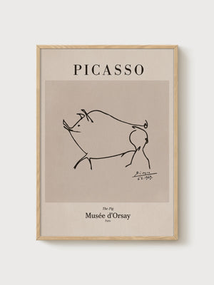 Picasso Poster poster in oak frame