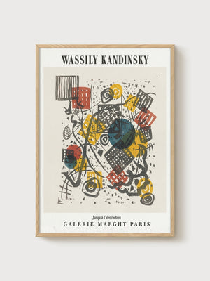 Kandinsky Bauhaus Print poster in oak frame
