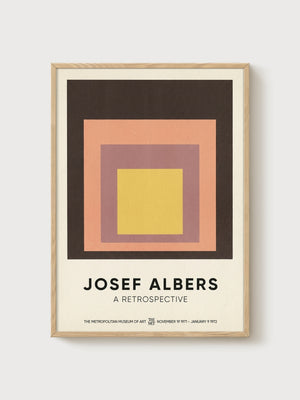 Josef Albers Bauhaus Poster poster in oak frame