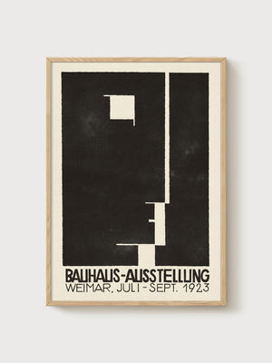 Bauhaus Print poster in oak frame