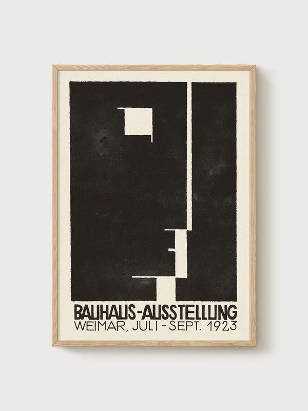 Bauhaus Print poster in oak frame
