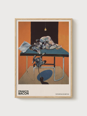 Francis Bacon Exhibition Poster poster in oak frame