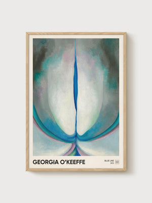 Georgia O'Keeffe Art Print poster in oak frame