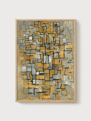 Bauhaus Print poster in oak frame