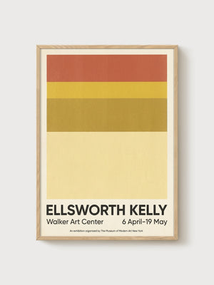 Ellsworth Kelly Bauhaus Poster poster in oak frame