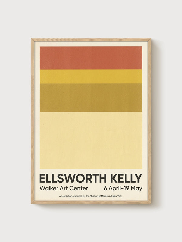 Ellsworth Kelly Bauhaus Poster poster in oak frame