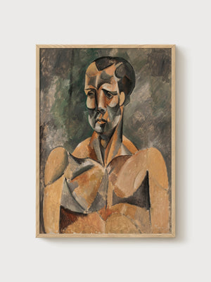 Cubist Wall Art poster in oak frame
