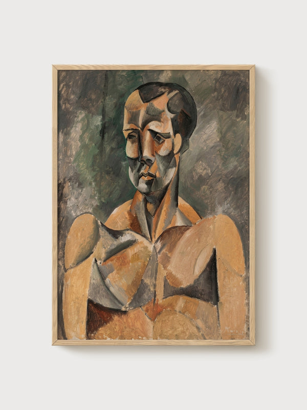 Cubist Wall Art poster in oak frame