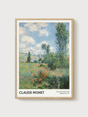 Claude Monet Print poster in oak frame