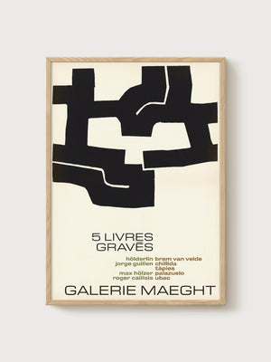 Galerie Maeght Bauhaus Print poster in oak frame