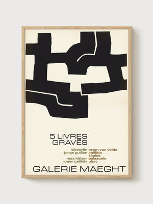 Galerie Maeght Bauhaus Print poster in oak frame