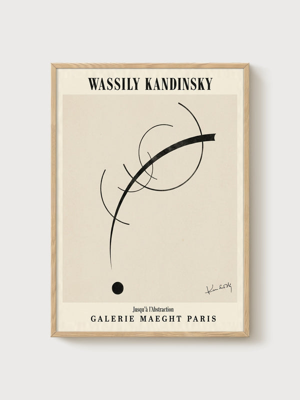 Kandinsky Print poster in oak frame