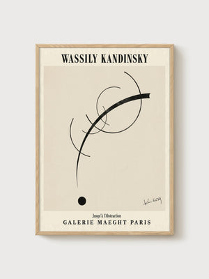 Kandinsky Print poster in oak frame