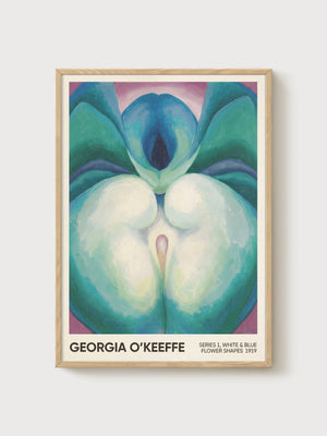 Georgia OKeeffe Art poster in oak frame