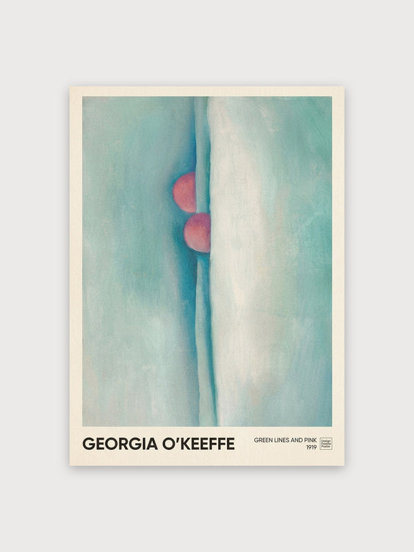 Georgia O'Keeffe Green Lines Pink - Digital Download