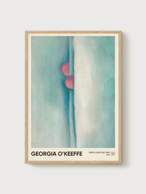 Georgia OKeeffe Art Print poster in oak frame