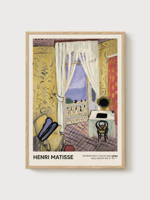 Henri Matisse Print poster in oak frame