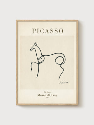 Picasso The Horse Print poster in oak frame