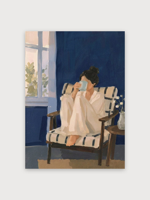 Woman With Coffee Morning Light - Digital Download