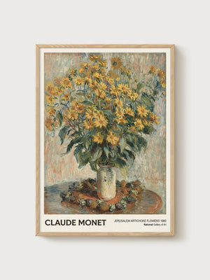 Claude Monet Print poster in oak frame
