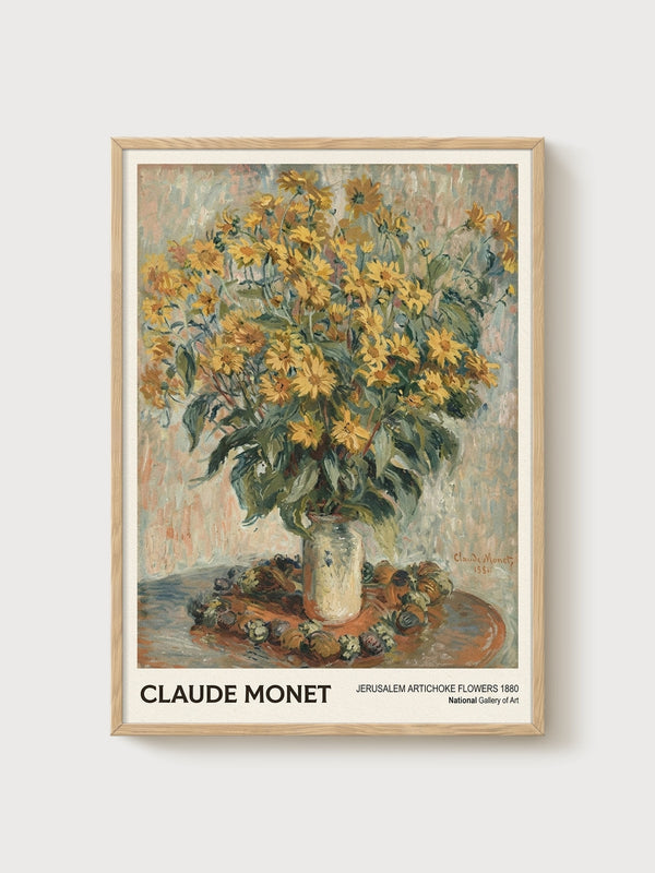 Claude Monet Print poster in oak frame