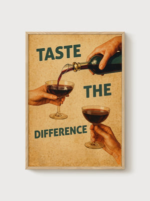 Vintage Wine Poster poster in oak frame
