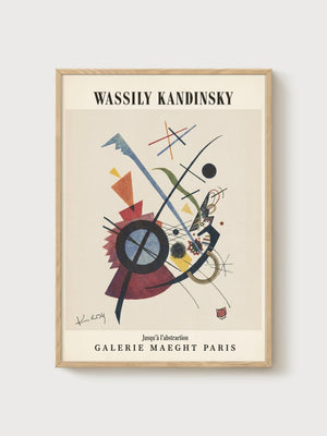 Kandinsky Print poster in oak frame