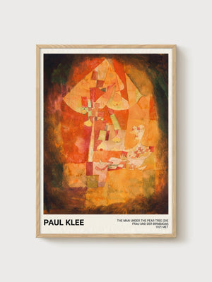 Paul Klee Print poster in oak frame