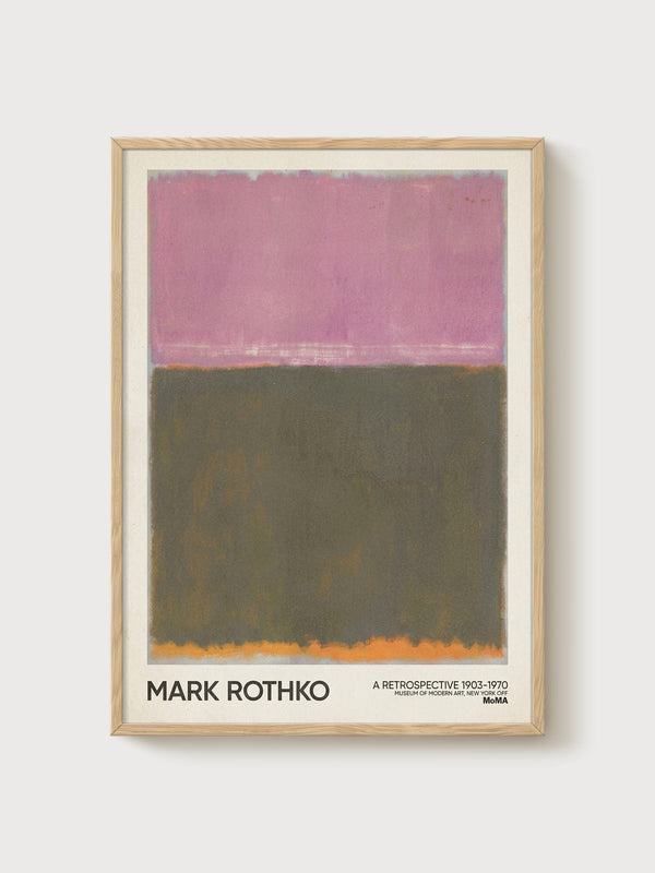 Mark Rothko Print poster in oak frame