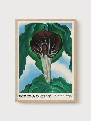 Georgia OKeeffe Art poster in oak frame