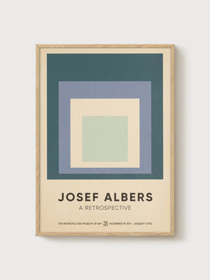 Bauhaus Print poster in oak frame
