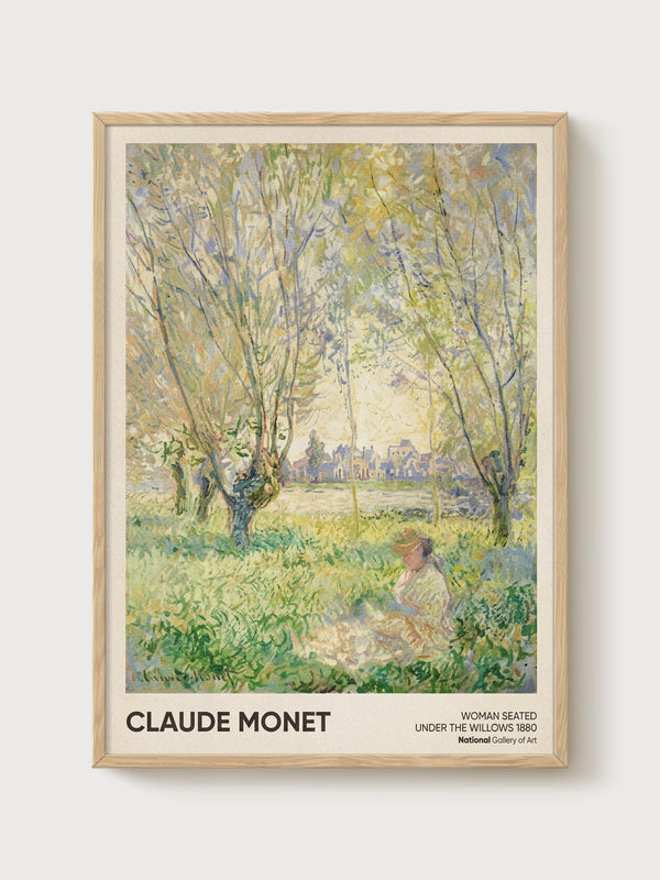 Claude Monet Print poster in oak frame