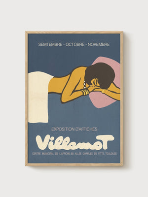 Villemot Toulouse Exhibition Poster poster in oak frame