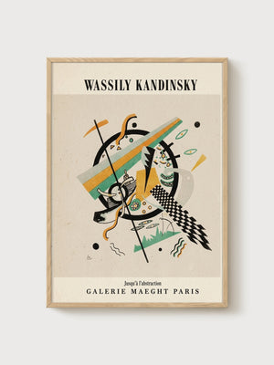 Kandinsky Print poster in oak frame