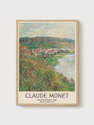 Claude Monet Print poster in oak frame