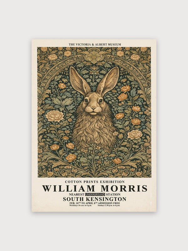 William Morris Cotton Prints Exhibition Hare - Digital Download
