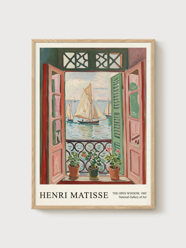 Henri Matisse Print poster in oak frame