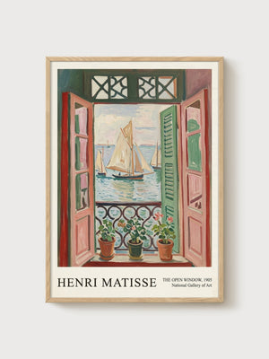 Henri Matisse Print poster in oak frame