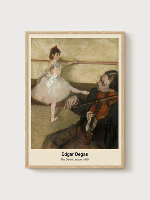 Edgar Degas The Dance Lesson Poster poster in oak frame