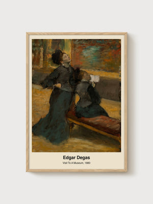 Edgar Degas Museum Print poster in oak frame