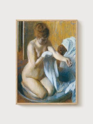 Edgar Degas Faceless Portrait Print poster in oak frame
