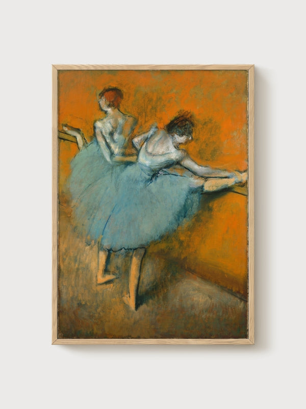 Edgar Degas Dancers At The Barre Poster poster in oak frame