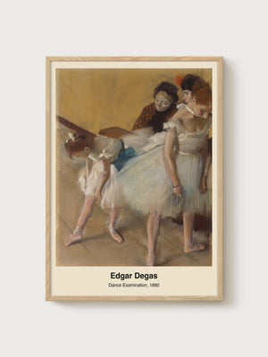 Edgar Degas Dance Examination Poster poster in oak frame