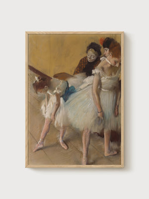 Edgar Degas Dance Examination Poster poster in oak frame