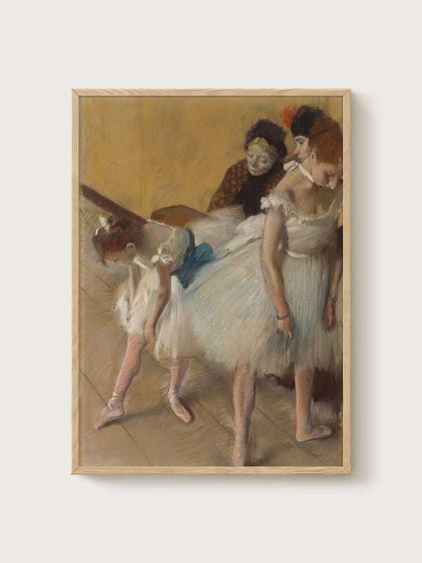 Edgar Degas Dance Examination Poster poster in oak frame
