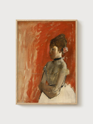 Edgar Degas Faceless Portrait poster in oak frame