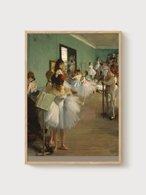Edgar Degas The Dance Class Poster poster in oak frame