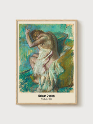 Edgar Degas The Bath Poster poster in oak frame